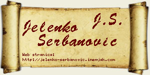 Jelenko Šerbanović vizit kartica